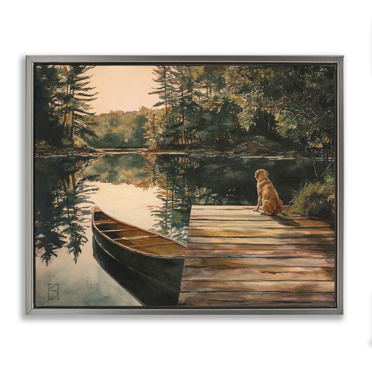 Stupell Industries Lake Life at Sunset Floating Frame, design by Sara Culpepper